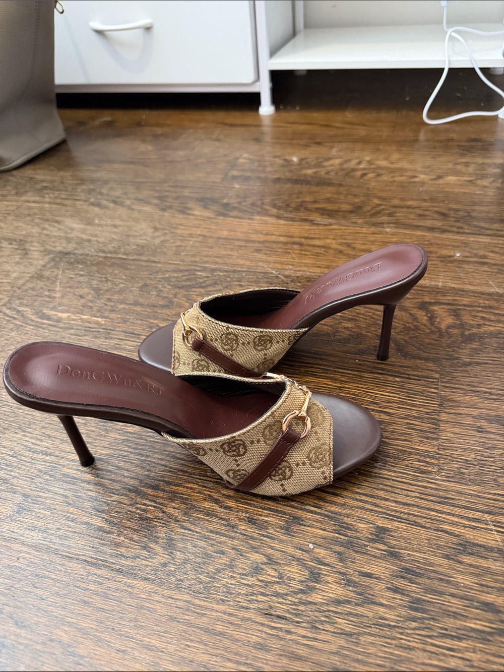 Brown Slide Sandals - Picture 2 of 7